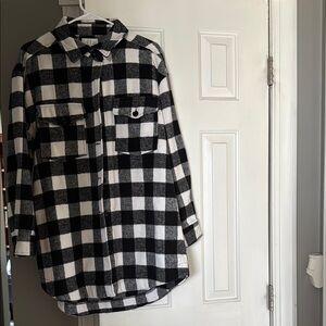 Black and White Plaid Shirt